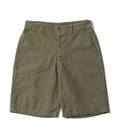 バズリクソンズ コットン サテン ベイカー パンツ ショート パンツ BR51735 / BUZZ RICKSON'S TROUSERS, MEN'S, COTTON SATEEN OLIVE GREEN QM SHADE 107, TYPE-I, CLASS SHORTS