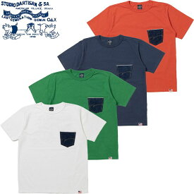 ステュディオ・ダ・ルチザン USA コットン デニム ポケット Tシャツ ダルチザン 8135B / STUDIO D'ARTISAN U.S.A. Cotton Denim Pocket T-Shirt