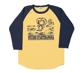 ステュディオ・ダ・ルチザン ラグラン 7分袖 Tシャツ 8138B / STUDIO D'ARTISAN Raglan 3/4 sleeve T-Shirt