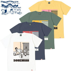 �X�e���f�B�I�E�_�E���`�U�� USA �R�b�g�� �v�����g T�V���c 8233B / STUDIO D'ARTISAN USA Cotton Print T-shirt