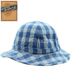 ���j�I���E�T�v���C �p���J �`�F�b�N �n�b�g US02883 / UNION SUPPLY PALAKA CHECK HAT