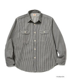 シュガーケーン ヒッコリー ストライプ 長袖 ワーク シャツ「SC27853」HICKORY STRIPE WORK SHIRT (LONG SLEEVE) SUGAR CANE