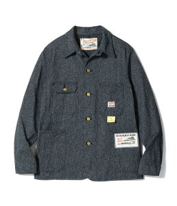 �V���K�[�P�[�� 9oz �u���b�N �R�o�[�g ���[�N �R�[�g SC15659 / SUGAR CANE 9oz. BLACK COVERT WORK COAT
