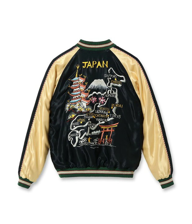 楽天市場】テーラー東洋 アセテート スカジャン “JAPAN MAP” × “GOLD 