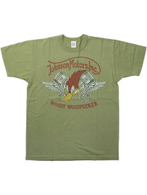 トイズマッコイ Tシャツ ウッディーウッドペッカー 半袖 Tシャツ " JOHNSON MOTORS " TMC2406 / TOYS McCOY WOODY WOODPECKER TEE " JOHNSON MOTORS "