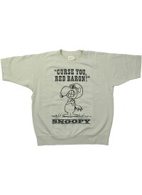 トイズマッコイ 半袖 スウェット シャツ スヌーピー " CURSE YOU, RED BARON! " TMC2420 / TOYS McCOY SHORT SLEEVE SWEAT SHIRT SNOOPY " CURSE YOU, RED BARON! "