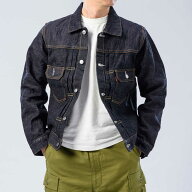 ストライクゴールド クラシックシリーズ 右綾 15oz 横 グレー スラブ セルビッチ デニムジャケット Gジャ…