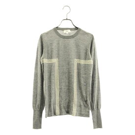 HYKE / ハイク | ウール ラインデザイン ニット | 1 | グレー | レディース