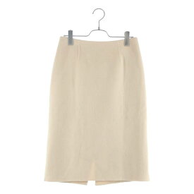 LOEWE / ロエベ | ウール カシミヤ バックスリット タイトスカート | 38 | ライトベージュ | レディース