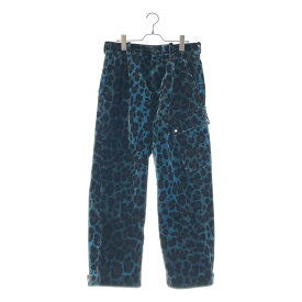 【美品】 OAMC / オーエーエムシー | 2023AW | レオパード ベルベット カーゴパンツ | 31 | ブルー系 | メンズ