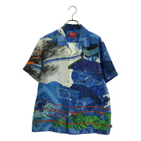 SUPREME / シュプリーム | 2023SS | Ronin Silk S/S Shirt ローニン シルク オープンカラー シャツ | S | ブルー | メンズ