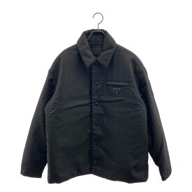 PRADA / プラダ | 2022AW | Re-Nylon トライアングルロゴ パデット ナイロンジャケット | M | ブラック | メンズ
