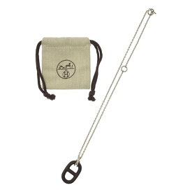 【美品】 HERMES / エルメス | シェーヌダンクル ヴュルカニウム ネックレス | ダークブラウン/シルバー | レディース