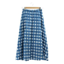 Spick and Span / スピックアンドスパン | 2024SS | シアーギンガムチェックスカート / ペチコート付き | 36 | ブルー/ホワイト | レディース