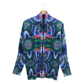 ISSEY MIYAKE MEN / イッセイミヤケメン | 2014AW | 総柄 プリーツ ジップアップ ジャケット | 1 | マルチカラー | メンズ