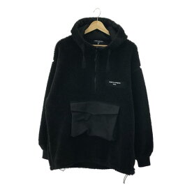COMME des GARCONS HOMME / コムデギャルソンオム | 2022AW | ボア フリース ロゴ アノラックパーカー | M | ブラック | メンズ