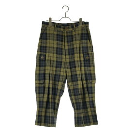 Vivienne Westwood MAN / ヴィヴィアンウエストウッドマン | コットン チェック ボタンフライ カーゴパンツ | 44 | カーキ/グレー系/ブルー | メンズ