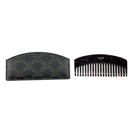 【美品】 CELINE / セリーヌ | Curved Hair Comb ヘアコーム くし | ブラウン