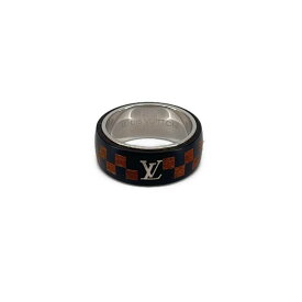 【美品】 Louis Vuitton / ルイヴィトン | シルバー ダミエ ウッドリング | 64 | ブラウン | メンズ
