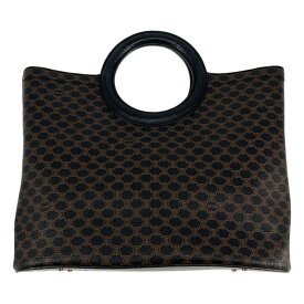 【美品】 CELINE / セリーヌ | マカダム サークルハンドル ハンドバッグ | ブラウン | レディース