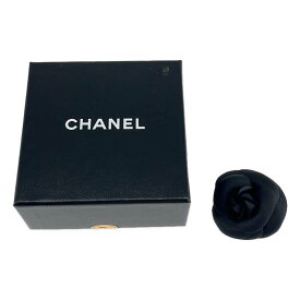 【美品】 CHANEL / シャネル | フラワー ブローチ コサージュ | ブラック | レディース