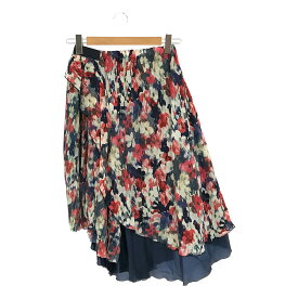 【美品】 Harikae / ハリカエ | 2020SS | フラワー プリント レイヤード プリーツ フレア ロング スカート Look使用 | XS | マルチカラー | レディース