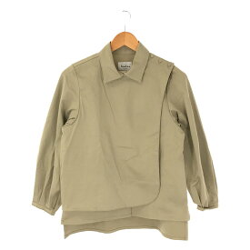 foufou / フーフー | 2021SS | shirts collar flap blouse シャツカラーフラップブラウス | F | ベージュ | レディース