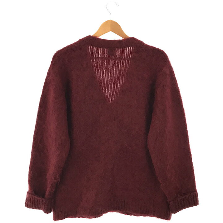 6(ROKU＞MOHAIR SHAGGY V NECK CARDIGAN