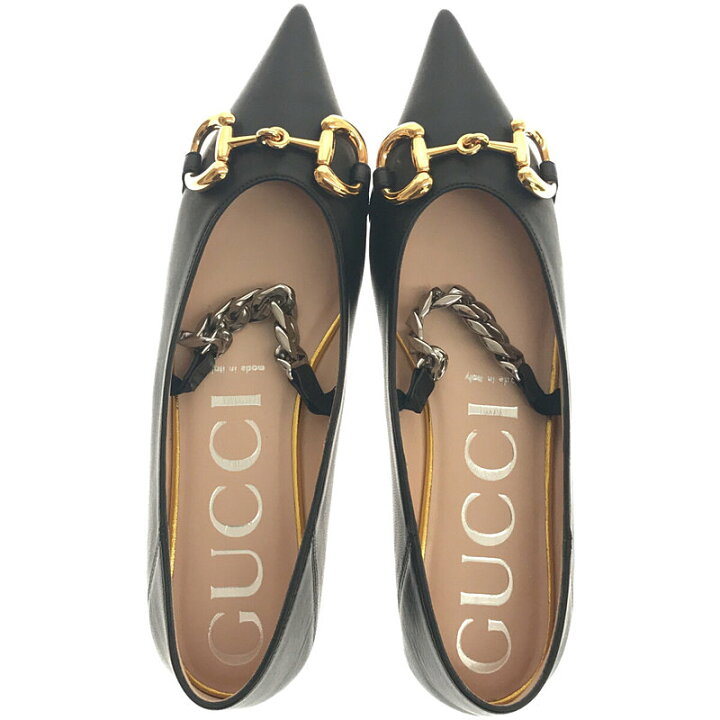 楽天市場】【新品】 GUCCI / グッチ | leather ballet flat with 