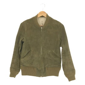 SCYE / サイ | ラムスエード MA-1 ボマー ジャケット | 38 | カーキ | レディース