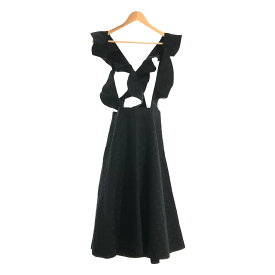 【在庫一掃SALE】【美品】 tricot COMME des GARCONS / トリココムデギャルソン | AD2019 2020SS | ドット フリル フレア ジャンパースカート | S | ブラック | レディース