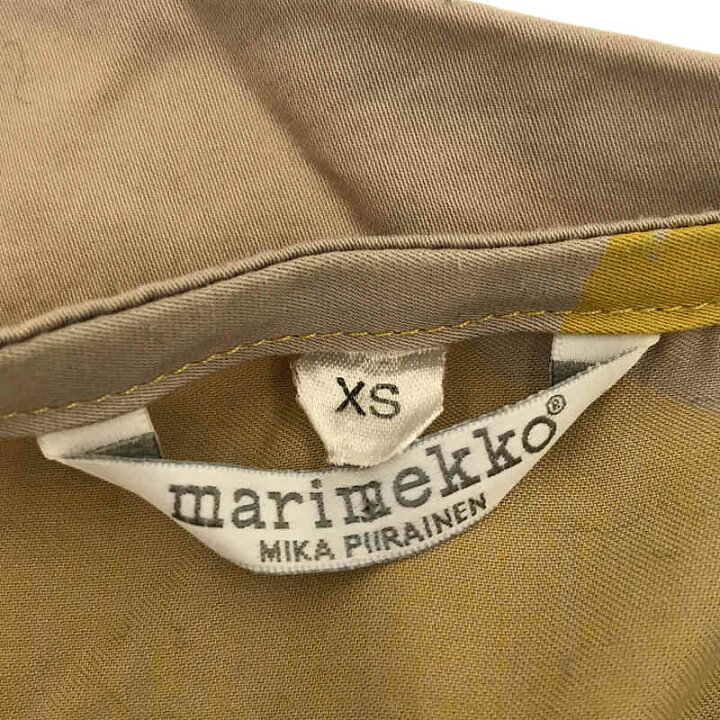 marimekko マリメッコ mika piirainen コットン サークル ビッグドット ワンピース XS  イエロー/ベージュ レディース KLD 