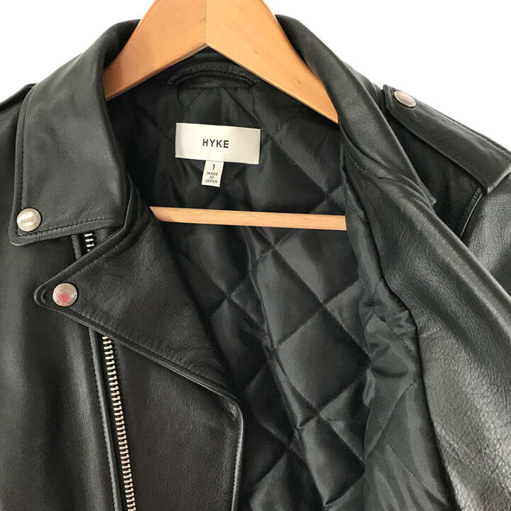 楽天市場】【美品】 HYKE / ハイク | 牛革 ダブル レザー ライダース 