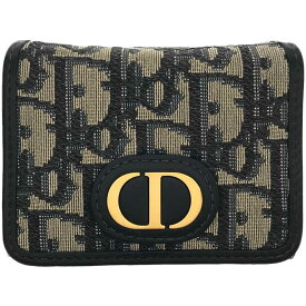 Dior / ディオール | 30 MONTAIGNE ロータスウォレット 折りたたみ 財布 ユニセックス | - | ベージュ/ネイビー | メンズ