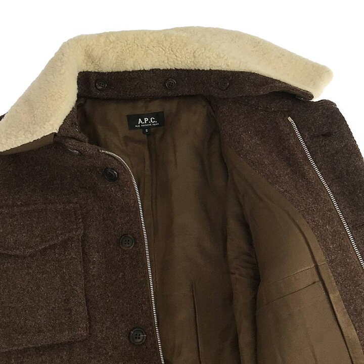楽天市場】A.P.C. / アーペーセー | ハリスツイード 襟ボア ウール 