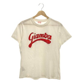 GIAMBA / ジャンバ | ロゴプリント Tシャツ | 44 | ホワイト | レディース
