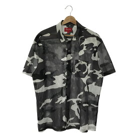 SUPREME / シュプリーム | 2022AW | Camo Mesh S/S Shirt / カモ柄 メッシュ ポケットシャツ | M | グレー | メンズ