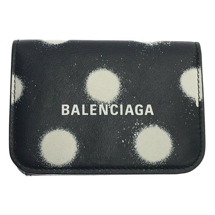 楽天市場】【美品】 BALENCIAGA / バレンシアガ | ドット柄 3つ折り 