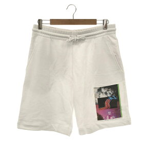【夏物売切SALE10%OFF〜8/31(日)まで】DRIES VAN NOTEN / ドリスヴァンノッテン | 2020SS | × 蜷川実花 × YOSHIROTTEN コラボ NOIR 2 プリント スウェット ハーフパンツ | M | ホワイト | メンズ