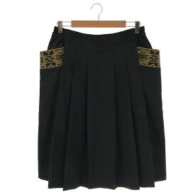 SISE / シセ | ウール カシミヤ 刺繍 レイヤード メンズスカート | 1 | ブラック | メンズ
