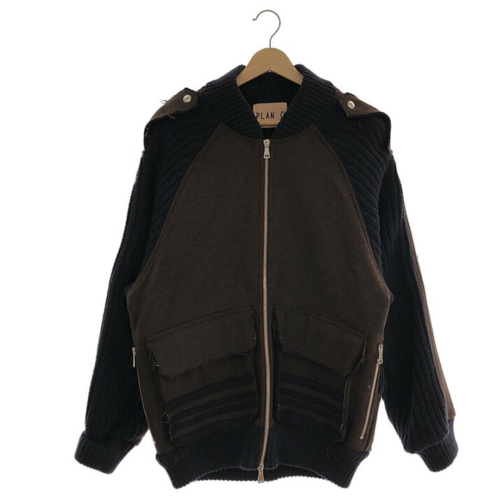 楽天市場】【美品】 Plan C / プランシー | メルトンウール ニット切替 