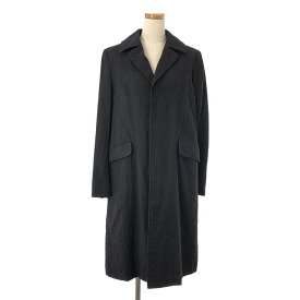 【美品】 tricot COMME des GARCONS / トリココムデギャルソン | 2004AW | フライフロント ウールチェスターコート | M | ブラック | レディース