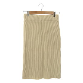 【美品】 HYKE / ハイク | 総裏地 リブニット スカート | 1 | アイボリー | レディース