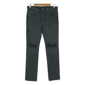 【新品】 Erin Wasson / エリン・ワッソン | × RVCA / ルカ スラッシュジーンズ ダメージ加工 デニムパンツ | 27 | グレー | レディース