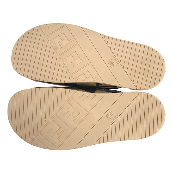 楽天市場】【美品】 FENDI / フェンディ | レザー切替 ズッカ柄 リボン  