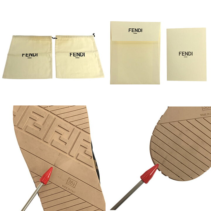 楽天市場】【美品】 FENDI / フェンディ | レザー切替 ズッカ柄 リボン  