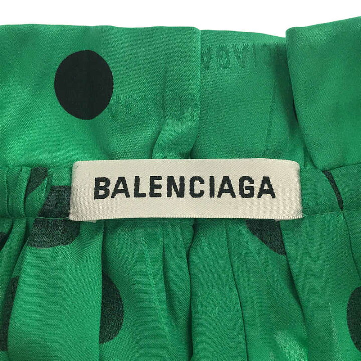 楽天市場】BALENCIAGA / バレンシアガ | シルク ロゴ ドット フリル 