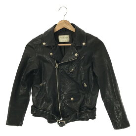 beautiful people / ビューティフルピープル | shrink leather riders jacket ライダースジャケット | 140 | ブラック | レディース