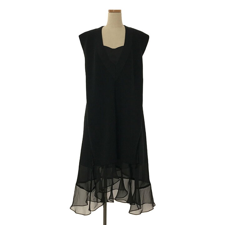 楽天市場】【美品】 sacai / サカイ | KNIT SATIN DRESS / 異素材 