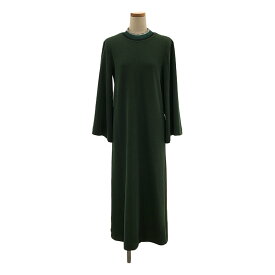 【在庫一掃SALE】【新品】 TOGA PULLA / トーガプルラ | 2022SS | CODE PIQUE JERSEY DRESS コードピケ ジャージー ドレス ワンピース | 36 | グリーン | レディース